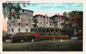 Weldon Hotel, Greenfield, Massachusetts, early postcard, unused