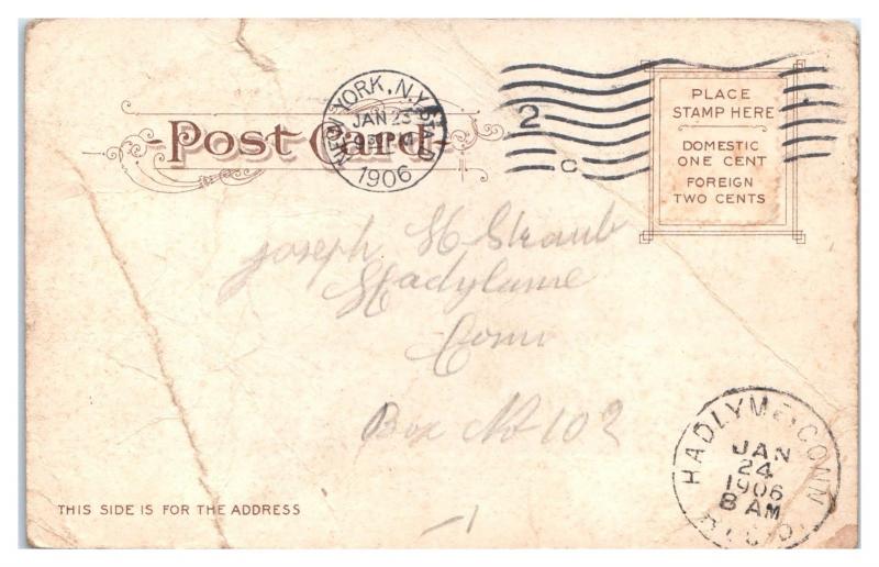 1906 The Galveston Flood Reproduction at Coney Island, NY Postcard