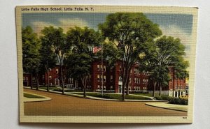 Vintage Postcard Little Falls High School Little Falls, New York K6