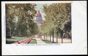 Vista of State Capital, Sherman Ave., Denver, CO. Vintage Frank Thayer UDB pc