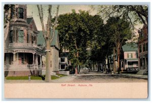 c1905 Goff Street Exterior Building Road Auburn Maine Vintage Antique Postcard 