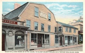 Vintage Postcard Roger Williams House Witch House Ye Oldest Salem Massachusetts