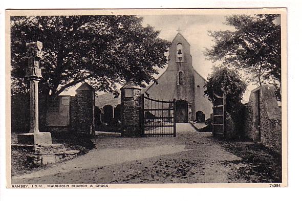 B&W, Maughold Church & Cross, Graveyard, Ramsey, Isle of Man