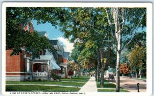 CHILLICOTHE, Ohio  OH   FOURTH STREET Scene looking West  ca 1920s  Postcard