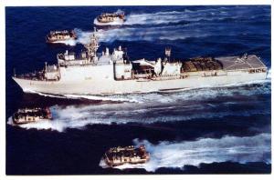 USS Comstock LSD-45 Landing Ship Dock Hovercraft US Navy 