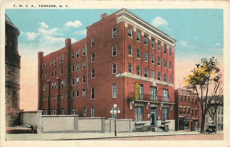 1920s White Border Postcard; Y.W.C.A. Yonkers NY Westchester County posted