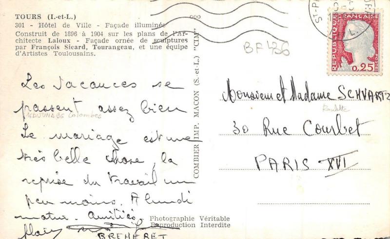 BF436 tours hotel de ville real photo  france