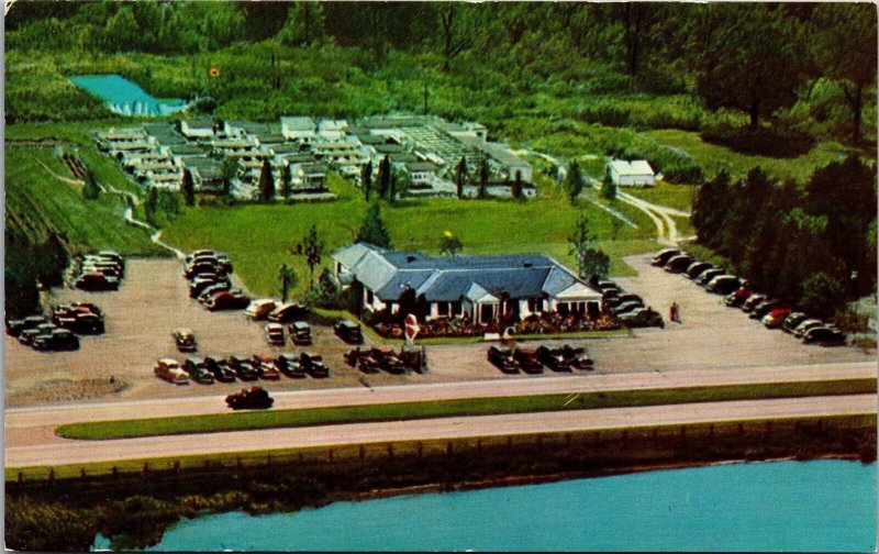 Vtg Parsippany New Jersey NJ The Harbor Aerial View 1950s Unused Postcard