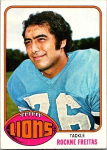 1976 Topps Football Card Rockne Freitas Detroit Lions sk4623