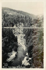 Postcard RPPC 1940 Washington Bridge over Green River Gorge Ellis WA24-3515