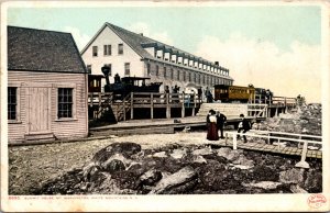 Postcard Summit House and Train Mt. Washington, White Mountains, New Hampshire