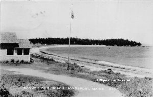 Sandy River Beach - Jonesport, Maine ME Postcard