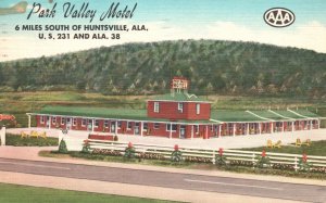 Vintage Postcard 1954 Park Valley Motel Spacious Grounds Huntsville Alabama AL