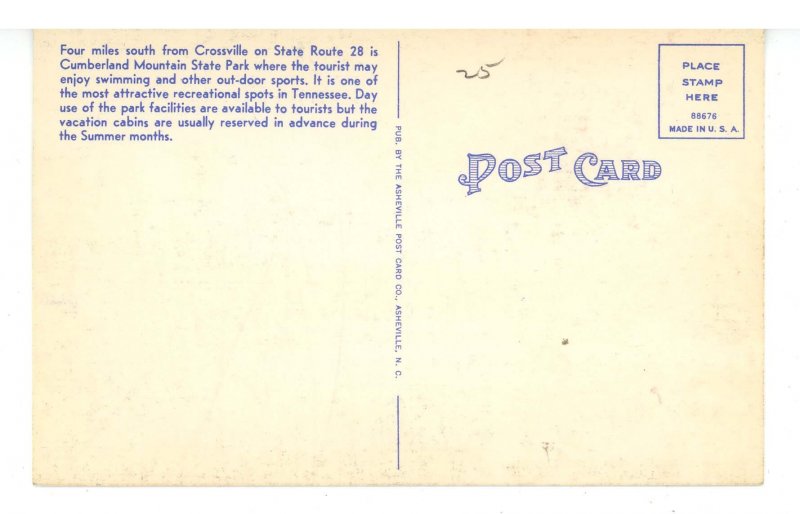 TN - Cumberland Mountain State Park. Boating on the Lake