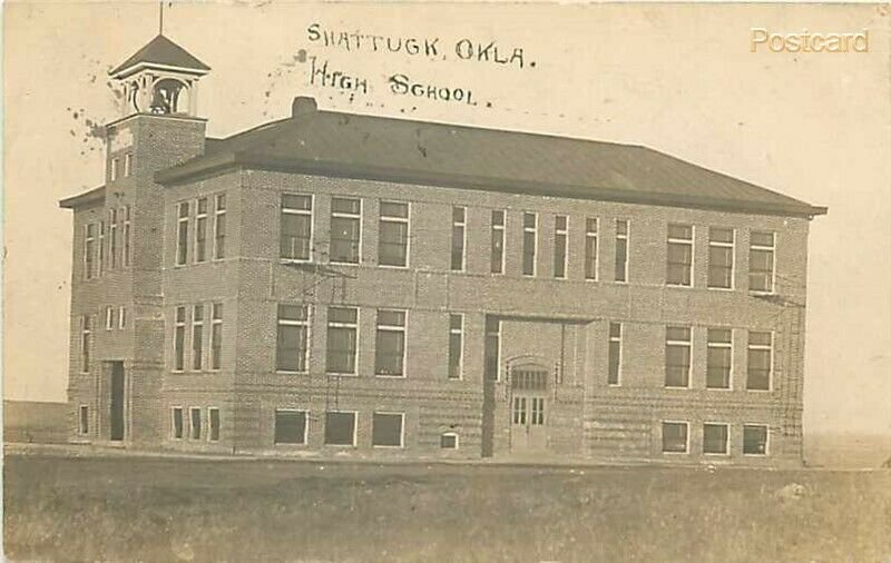 OK, Shattuck, Oklahoma, High School, RPPC