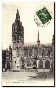 Caudebec-en-Caux Old Postcard L & # 39eglise