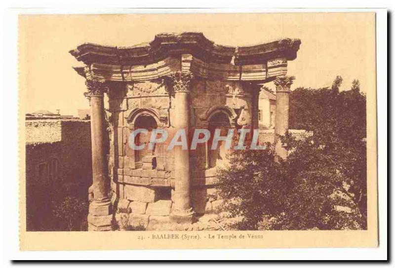 Baalbek Syria Old Postcard Venus temple