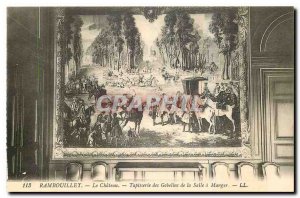 Old Postcard Rambouillet Chateau des Gobelins tapestry of the Dining Room