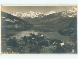 old rppc NICE VIEW Spiez - Bern - Bernese Oberland Region Switzerland i3404