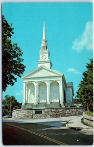 Postcard - View of Union Baptist Church on Baptist Hill - Mystic, Connecticut