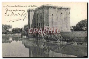 Old Postcard Tarascon seen from the castle cote du Rhone