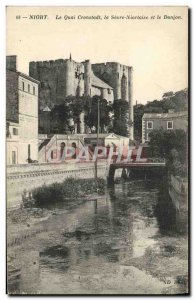 Old Postcard Niort The Kronstadt Quai The Sevre Niortaise And Le Donjon