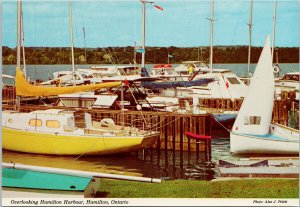 Hamilton Ontario Overlooking Hamilton Harbour Boats Unused Pelett Postcard C4