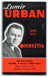1943 Lumir Urban And His Orchestra Broadcasting Korn Fremont Nebraska Postcard
