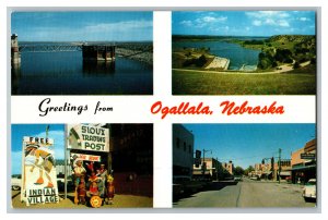 Postcard NE Greetings From Ogallala Nebraska Vintage Standard Multi View Card