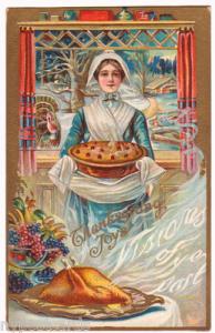 Thanksgiving Lady with Pie
