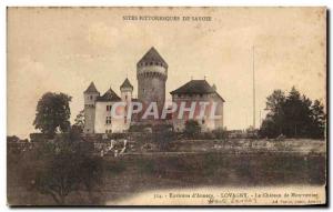 Old Postcard Environs d & # 39Annecy Lovagny Le Chateau de Montrottier