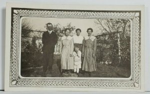 RPPC Family Picture Cute Child Art Nouveau Masked Border Photo Postcard P9