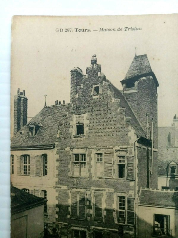 Vintage Postcard France Tours Maison De Tristan Building 1900s