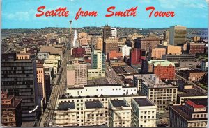 Seattle New Look New Skyscrapers Washington Street Chrome Postcard C096