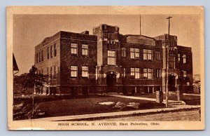 J87/ East Palestine Ohio Postcard c1910 High School Building 1183