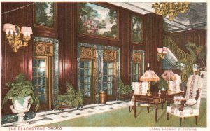 Vintage Postcard The Blackstone Interior Chicago Illinois Michigan MI Litho Pub.