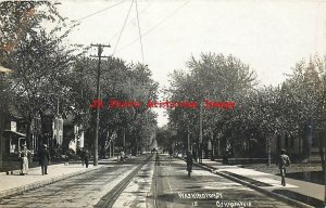 WI, Oshkosh, Wisconsin, RPPC, Washington Street, AJ Kingsbury Photo No 10