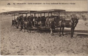 CPA ARCACHON-Vote d'argent-Le Tram conduisant de Bélisaire a l'Océan (27786)