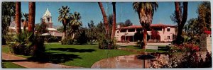 Palm Springs California 1976 Double Postcard El Mirado Hotel Creased Centerfold