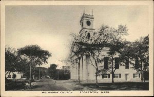 Edgartown Martha's Vineyard MA Methodist Church c1920 Postcard 