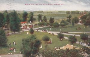 Bird's Eye View of Fox River Park - Aurora IL, Illinois - pm 1910 - DB