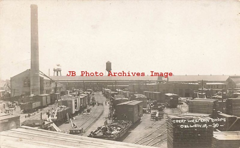 IA, Oelwein, Iowa, RPPC, Chicago & Great Western Railroad Shops