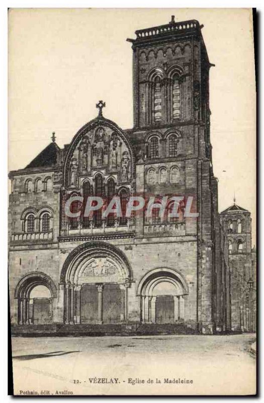 Postcard Old Church De La Madeleine Vezelay