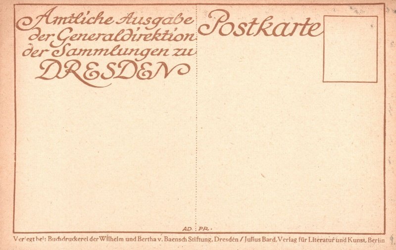 Vintage Postcard Bildnis Eines Bärtigen Alten Rembrandt