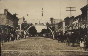 Prairie Du Sac Street Scene Home Coming 1907 Real Photo Postcard