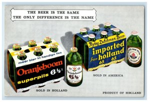 Beer Oranjeboom Fyling Dutchman Holland Advertising Unposted Vintage Postcard