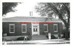 KS, Halstead, Kansas, RPPC, Post Office Building, Entrance View, Photo