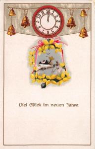 BG14752 flower clock bell  new year neujahr germany