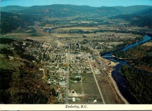 Canada British Columbia Enderby Aerial View Showing Shuswap River