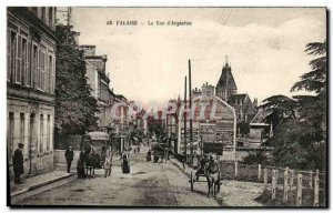 Old Postcard The Cliff Street in Argentan